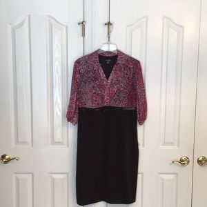 Empire Waist Dress with Pretty Frilly Neckline